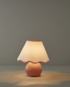Lorinda Cam Abajur 22x25 cm Pembe - Görsel 2